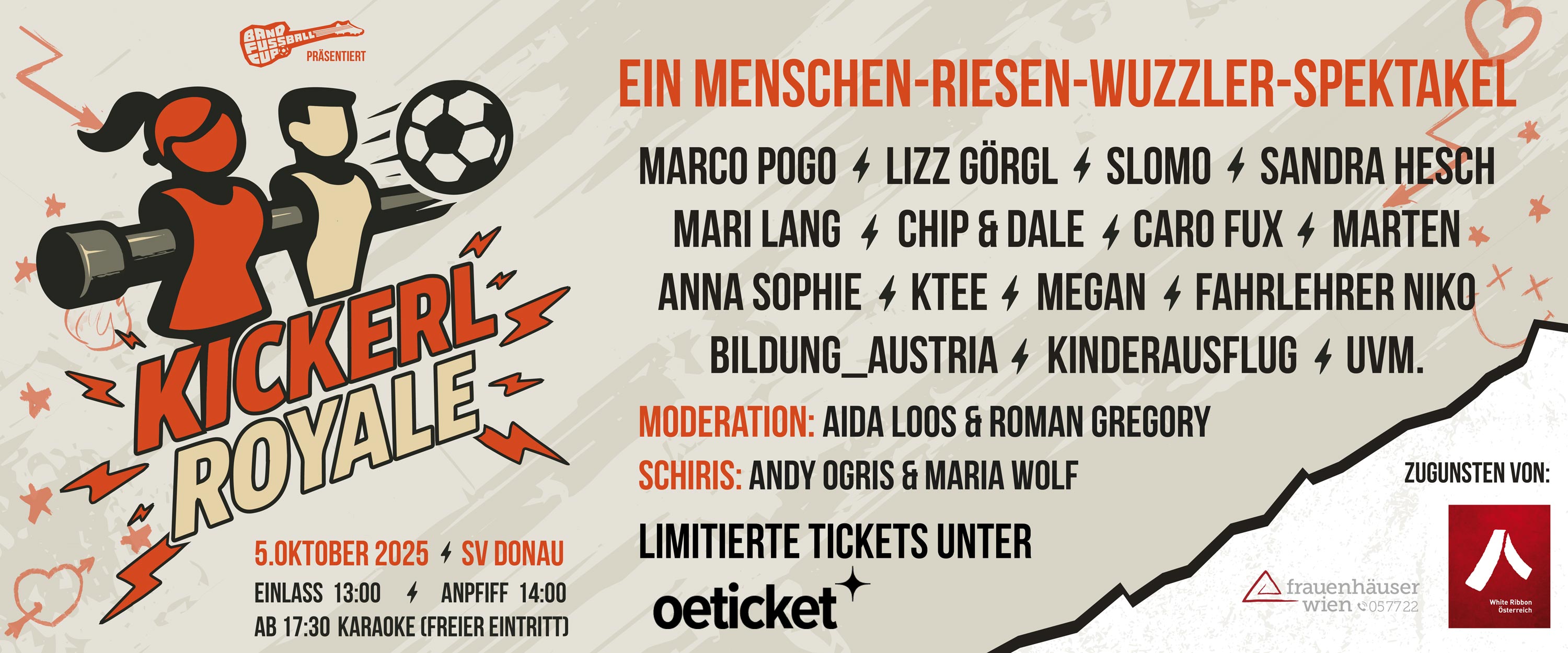 Kickerl Royale 2025 - Ein Menschen-Riesen-Wuzzler-Spektakel