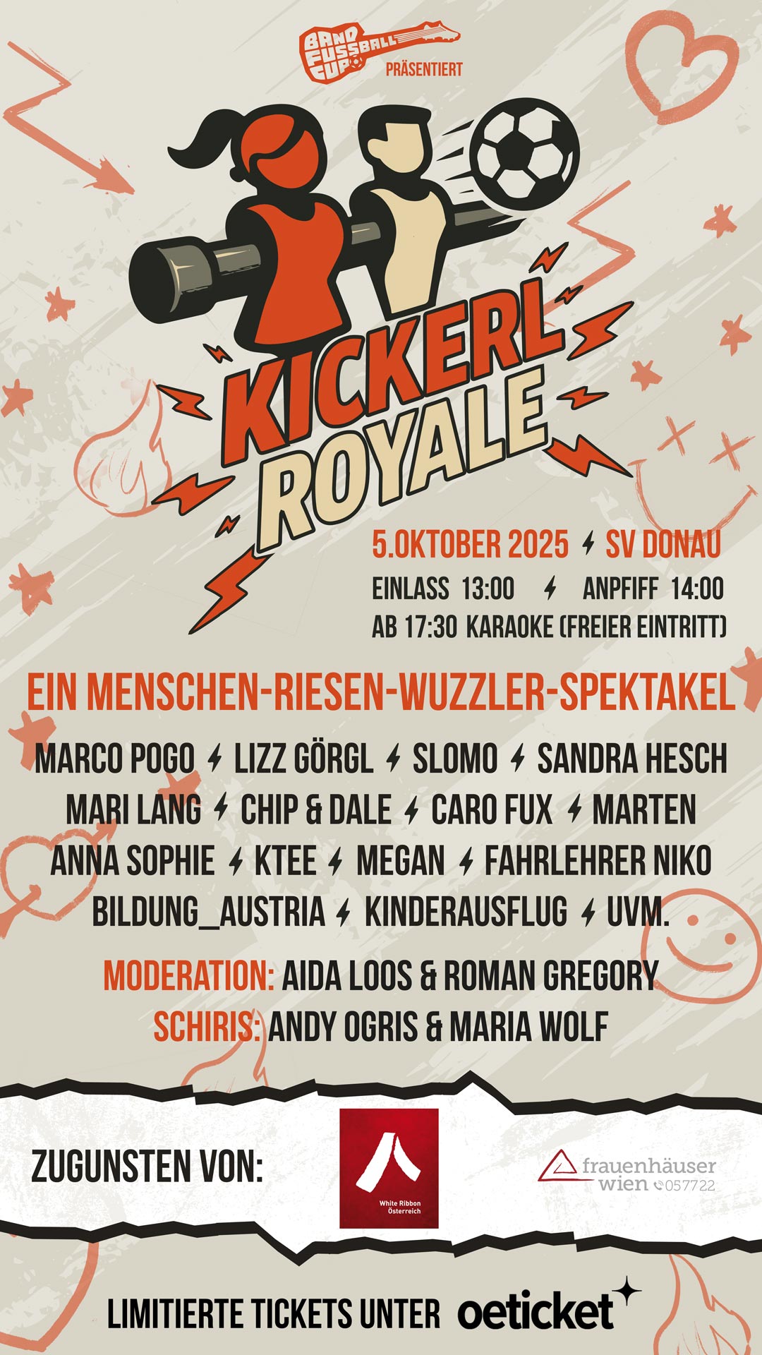 Kickerl Royale 2025 - Ein Menschen-Riesen-Wuzzler-Spektakel